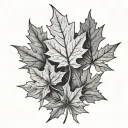 maple leafs tattoo design idea