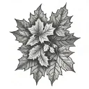 maple leafs tattoo design idea