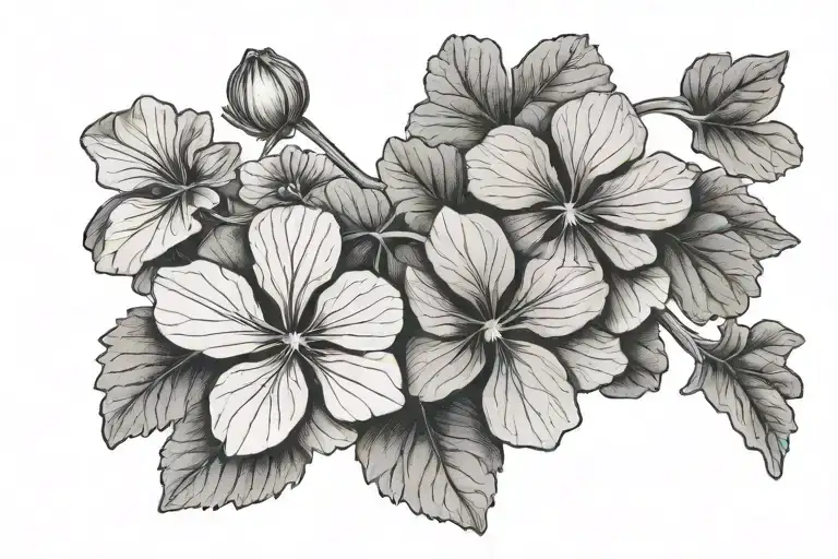 Geranium tattoo design idea