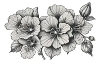 Geranium tattoo design idea