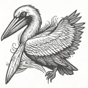 pelican tattoo design idea
