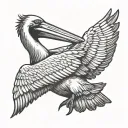 pelican tattoo design idea