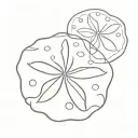 Incorporate a light breeze or stylized waves around the sand dollar, like a delicate filigree that follows its contours. tattoo design idea