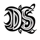 "DS" maori and tribal patterns tattoo design idea