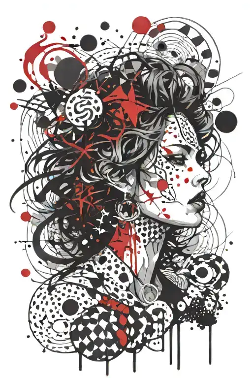 silvana windrunner thrash polka style tattoo design idea