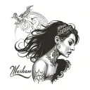 My wife's name is Neslihan. I want a heartbeat tattoo made up of her name.  tattoo design idea