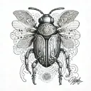 wander bug tattoo design idea
