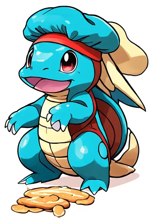 Squirtle as a baker tattoo design idea
