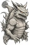 gengar yakuza sleeve tattoo dragon tattoo design idea
