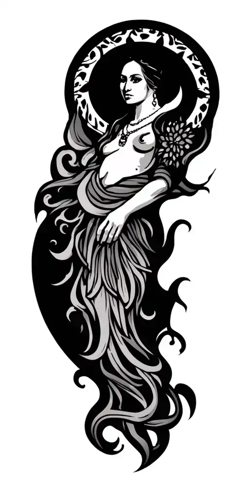 arson and Mexican culture sleeve tattoo design idea