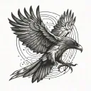 a raven with outstretched wings from the rain tattoo design idea