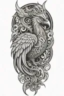 Techno Phoenix tattoo design idea