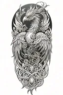 Techno Phoenix tattoo design idea