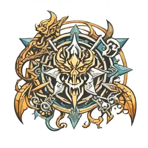 simbolo orda world of warcraft tattoo design idea