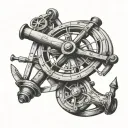 Sextant tattoo design idea
