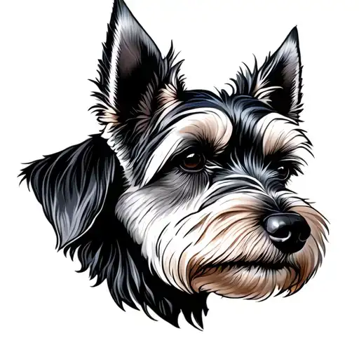 Miniature Schnauzer tattoo design idea