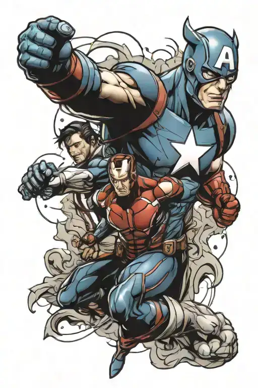 avengers sleeve tattoo tattoo design idea