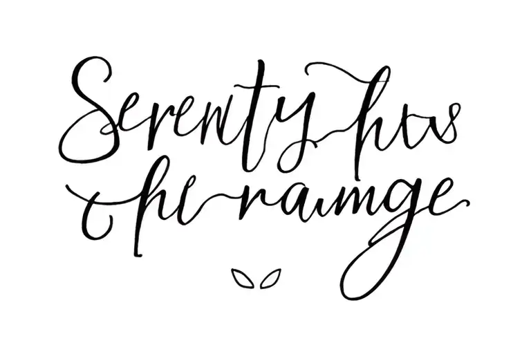 Serenity Prayer tattoo design idea