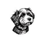 cockapoo line tattoo tattoo design idea