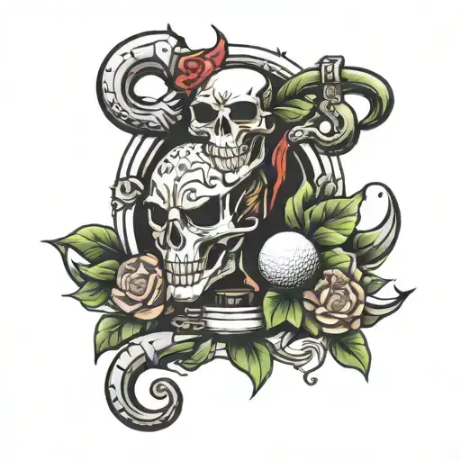 Vice golf tattoo design idea
