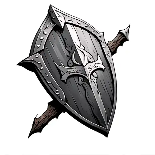Crusader Shield Wall tattoo design idea