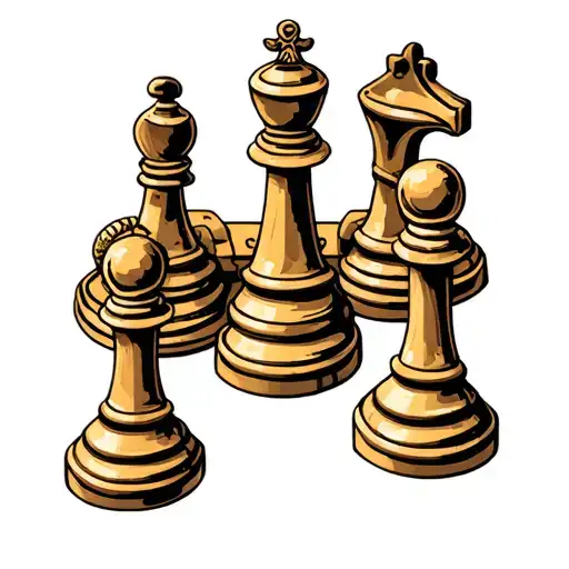Chess pieces tattoo design idea