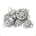 bio mechanical gears tattoo design idea