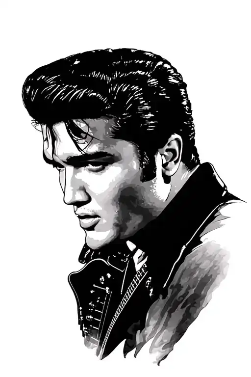 Elvis Presley tattoo design idea