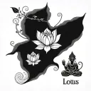 lotus and buddha tattoo design idea
