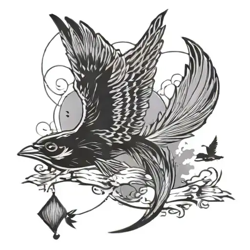 In memory of dad who loved fishing, barbecue, who served and the best memory is flying the kite with him tattoo design idea