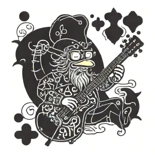 psychedelic bard simpson tattoo design idea
