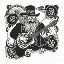 psychedelic bard simpson tattoo design idea