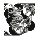 psychedelic bard simpson tattoo design idea