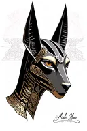 Anubis, time passing was turbulant but we tattoo design idea