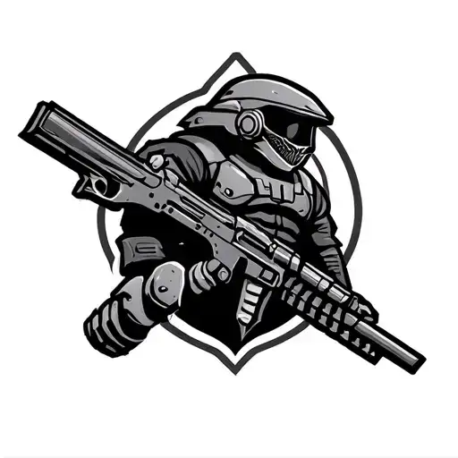 helldivers logo tattoo design idea