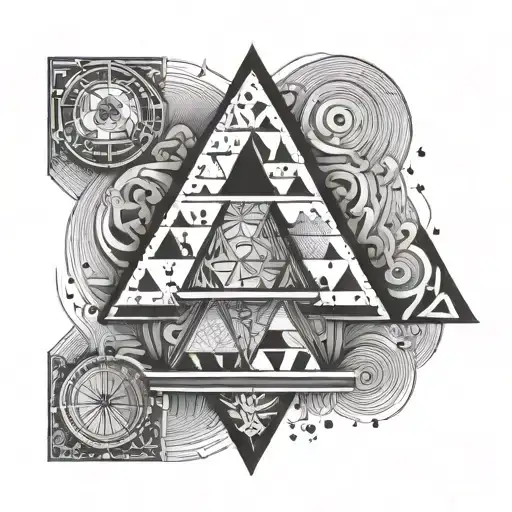 sierpinski-triangle tattoo