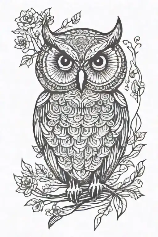 owl tattoo design idea
