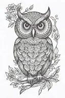 owl tattoo design idea