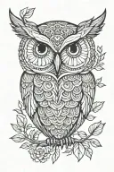 owl tattoo design idea