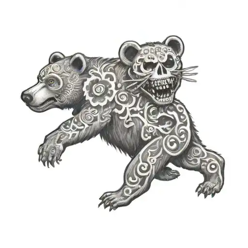 Grateful Dead Bear tattoo design idea