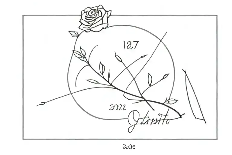 birth year tattoo design idea