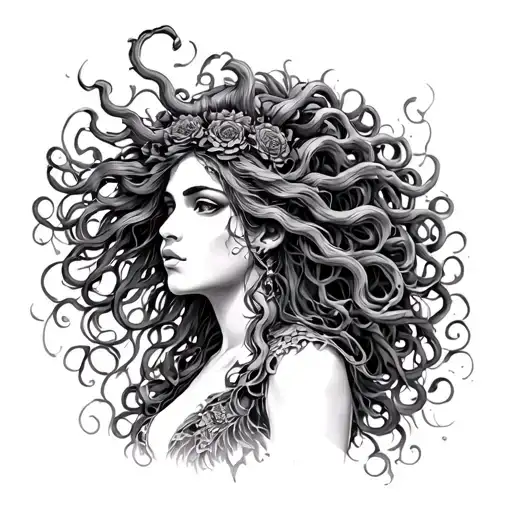 medusa goddess tattoo design idea