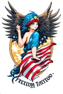 Freedom tattoo design idea