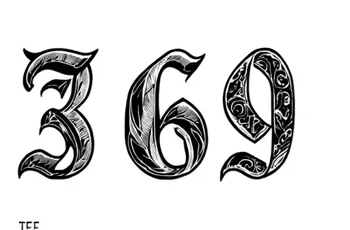 "369" tattoo design idea