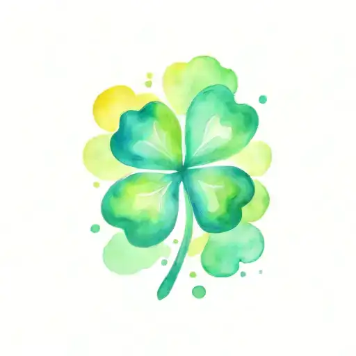 Shamrock interlocking hearts symbolizing love tattoo design idea