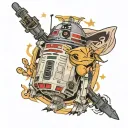 star wars studio ghibli characters tattoo design idea