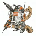 star wars studio ghibli characters tattoo design idea