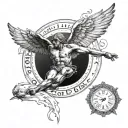 Icarus falling tattoo design idea