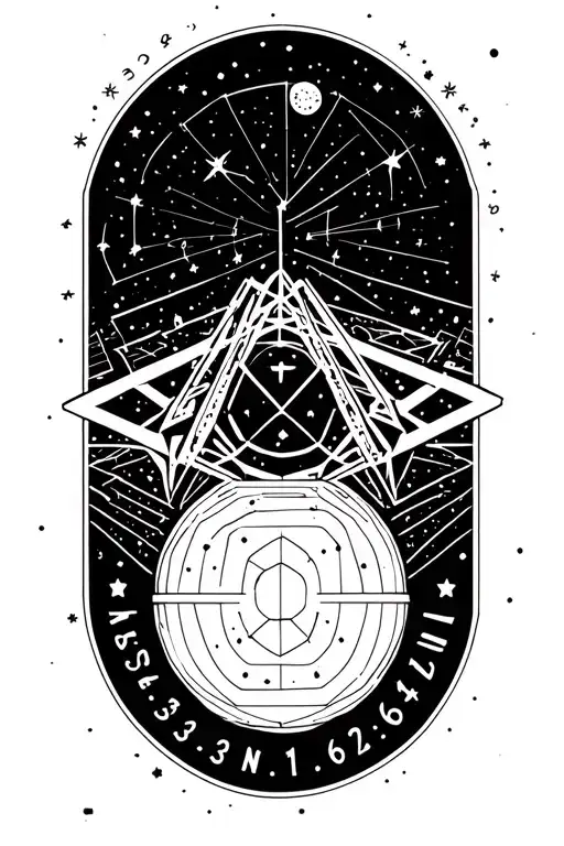 "55.3422N, 131.6461W" big dipper stars constellation shaped like tattoo design idea