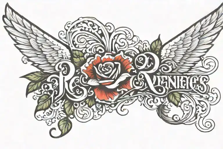 word perseverance  tattoo design idea